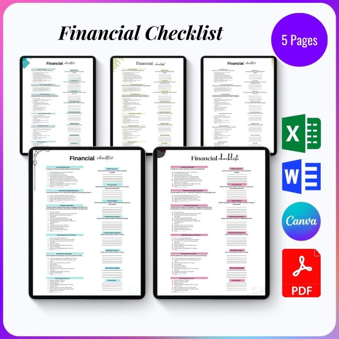 Checklist finance personal money ultimate financial planning sample young adult check our retirement debt youngadultmoney finances email form saving plan